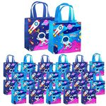 FunBlast Space Gifting Bags for Return Gifts - 24 Pcs Non-Woven Carry Bags, Multi-Purpose Reusable Carry Bag, Birthday Gifting Bags, Goodie Bags for Return Gifts (24)