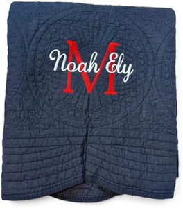 Personalized Baby Quilt, Blankets, Monogrammed Blankets for Kids, Baby Blankets for Girls, Embroidered Baby Gifts, Soft for Toddler Girl or boy, Crib Size