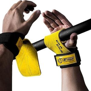 TAVIEW Premium Weight Lifting Wrist Hooks Straps for Maximum Grip Support - Deadlift Gloves and Grip Pads Alternative in Fitness Gym Power Training Like Pull Up Deadlifting & Shrugs