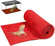 Mechpia 47" x 24" Large Reptile Carpet Terrarium Liner Bedding Reptile Substrate Mat Supplies for Bearded Dragon Snake Lizard Tortoise Leopard Gecko (Red)