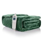 Minky Luxury Heated Throw Blanket - Extra Large Double, 180cm x 135cm, Luxury Fleece Blankets, 10 Heat Settings, Electric Throw, Machine Washable