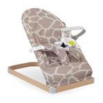 My Babiie Baby Bouncer with Toy Bar – Newborn Ergonomic Bouncer Chair, from Birth to 9 Months (9kg) - Giraffe