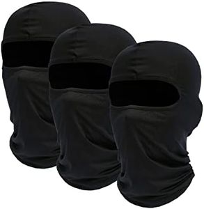 NITAIUN 2 Pcs Balaclava Ski Face Mask Windproof Face Mask Full Face Black Balaclavas Unisex Multifunctional Headwear for Motorcycle Cycling, Breathable Lightweight for Summer Winter, One Size (3 Pcs)