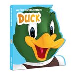 My First Shaped Board book - Duck, Die-Cut Animals, Picture Book for Children