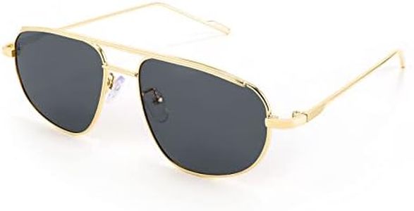 FEISEDY Retro Trendy Aviator Sunglasses Women Men 90s Small Vintage Glasses Stylish Gold Metal Oval Sunglasses B2906