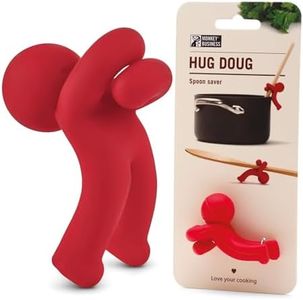 Monkey Business Hug Doug Spoon Saver, Spoon Holder and Lid Lifter - Ideal for Standard-Sized Utensils, Silicone Spoon Rest, Stove Spoon Holder, Cool Kitchen Gadgets & Cute Kitchen Accessories