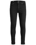 JACK & JONES Mens Black Skinny Fit Jeans Smart Casual Stretch Denim Pants for Men