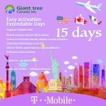 North America Mobile Travel Plan(USA Travel sim Card): Flexible Days(15 Days Included), Unlimited Data/Calls/Texts, T-Mobile SIM (15 Days)