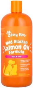 Zesty Paws Wild Alaskan Salmon Oil for Dogs & Cats - Omega 3 Skin & Coat Support - Natural EPA & DHA, Fatty Acids for Joint Function, Immune & Heart Health Liquid Food Supplement, 32 oz