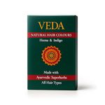 Veda Natural Hair Colours | Ayurvedic Hair Dye Kit | 100% Natural Black Hair Colour | Henna, Indigo & Hair Treatment Powder