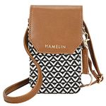 HAMELIN Crossbody Sling Bag for Girls and Women | Stylish Vegan Leather Purse for Mobile/Cell Phone with Detachable Keychain and Adjustable Strap | Carefully Handcrafted (Orca) Multicolor