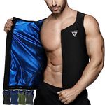 RDX Men's Sauna Vest Heat Trapping Sweat Waist Trainer - REACH OEKO TEX 100 Certified Body Shaper - Trimmer Hot Corset Compression Slimming Zipper Pullover - Gym Workout Fitness Tank Top