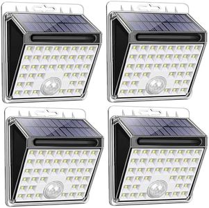 Solar Lights,Solar Motion Sensor Lights Outdoor Waterproof 40 LED Wireless for Patio Porch Path Yard Garden with Motion Activated Auto On/Off（White 4 Pack）