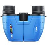 TASCO Kids Binoculars 8x21, Compact Binoculars for Kids Ages 3-12, Great for Adventures, Hiking, Camping, Travel, Bird Watching (Blue, Foldable)