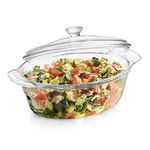 Libbey Baker's Premium Glass Casserole Dish with Cover, 2-quart