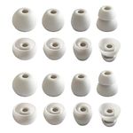 Silicone Replacement Eartips Tips for Beats Flex, Beats X Earbuds Tips Double Flange Ear Tips for Beats Flex Powerbeats Tips Rubber 8 Pairs Gray White