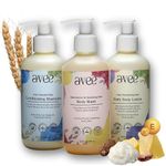 Avee Kids Complete Care for 5 to 12 Years - Conditioning Shampoo, Moisturizing Body Wash & Nourishing Lotion | Combo Kit - Save 10% More | For Kids Skincare and Haircare Routine 5-12 Years | Enriched with Oats & Multivitamins, No Parabens & Sulphates | (Pack of 3)