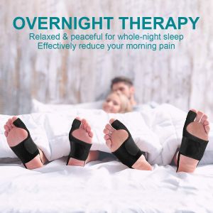 AVIDDA Bunion Corrector Set – Adjustable Splints & Gel Toe Separators, Black