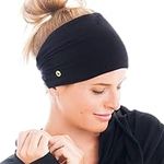 BLOM Original Boho Headbands for Women's Hair- Non-Slip Knotted Hair Band for Women Made in Bali- 6" Wide Multistyle Elastic Head Scarfs for Women Perfect for Running, Yoga, Travel, Workouts & Fashion