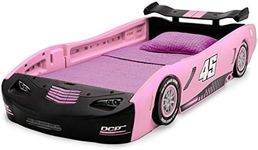 Delta Children Sport Race Car Twin Bed, Pink