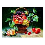 Jayogo Diamond Painting Fruit Basket,DIY Diamond Art Kits,5D Diamond Painting Kits Full Drill,Crystal Rhinestone Embroidery Cross Stitch Arts Craft,for Home Wall Decor Gift -16x20in,40x50cm