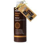 Furniture Clinic Wood Stain | Multiple Finishes | Fast Drying | Indoor and Outdoor Furniture and More | Water Based, Low Odor, Non-Toxic | Polyurethane Finish & Sealer | Walnut (8.5oz / 250ml)