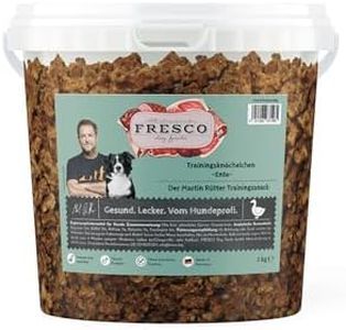 Martin Rütter Chevillères d'entraînement au canard (seau de 1 kg) - Viande de canard - Nourriture pour chien - Sans céréales - Sans additifs artificiels - Fabriqué en Allemagne