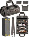 HennyBags® Tool Organizer Bag, Heavy-Duty Waxed Oxford Tool roll up bag, Tool bag roll, Tool roll bag, Tool roll organizer, Rust-Proof YKK Zippers & Secure Buckle. For Mechanic & Electricians. (Gray)