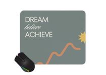 Gadgetshor Cute Mouse Pad - Printed Mousepad with Anti-Slip Rubber Base & Smooth Mouse Control for Laptop, Gaming, Notepad, Desktops (9 inch x 7.5 inch) (Dream Believe Achieve)