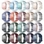 20 Pack Bracelet Compatible with Apple Watch Bands 40mm 41mm 38mm 49mm 46mm 45mm 44mm 42mm for Women Men, Soft Silicone Sport Band Straps for iWatch Bands Series 10 9 8 7 6 5 4 3 2 1 SE Ultra/Ultra 2