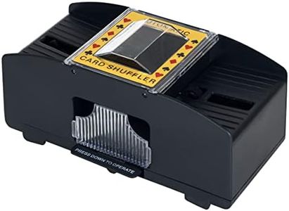 Automatic Card Shuffler - Battery-Operated 2-Deck Playing Card Dispenser - Game Night and Casino Accessories by Trademark Poker
