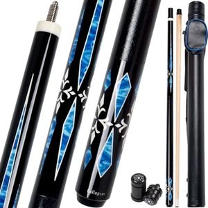 Collapsar CA Pool Stick with 1X1 Hard Case,58" Maple Professional Billiard Cue Stick,19-21 oz Pool Cue Set
