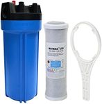 Whole House Water System with Matrikx + CTO/2 Coconut Water Filter 5 Micron 10" (CB-CTO-10), Housing Wrench