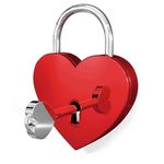 Heart Padlock with Key, Love Lock, Heart Mini Key Lock for Lovers, Wedding, Valentine's Day, Anniversary, Travel, Diary