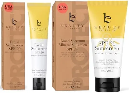 Mineral Sunscreen Set - Face Sunscreen SPF 20 & Body Sunscreen Lotion SPF 25, Zinc Oxide Sunscreen, Reef Friendly Sunscreen, Travel Sunscreen & Facial Sunscreen, Great Baby Sunscreen & Kids Sunscreen