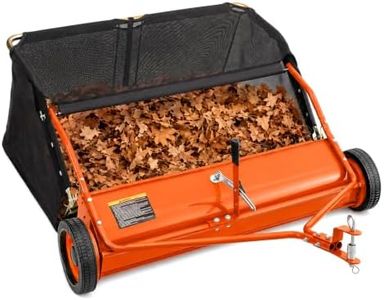 52" Lawn Sweeper Tow Behind, 27 Cu. Ft. Large Capacity Leaf Collector
