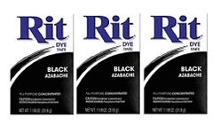 Rit Dye Powder Dye, 1-1/8 oz, Black, 3-Pack