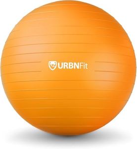 URBNFit Exercise Ball - Yoga Ball in Multiple Sizes for Yoga, Pilates, Pregnancy, Stability - Anti-Burst Swiss Balance Ball w/Quick Pump – Office Ball Chair for Home and Gym – 26 Inch - Orange