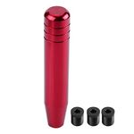 KIMISS Universal Shift Knob, Car Gear Shift Knob, Aluminum Alloy Auto Shifter Knob with Length of 18cm/7.1in(Red)