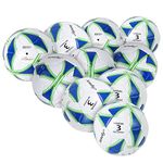 Aoneky Soccer Ball Size 3 5 - Deflated Mini Soccer Ball for Boy Girl, Small Soccerball for Dogs Cats (10 Pack Deflated Balls with 1 Pump, Size 3)