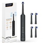 Mornwell Electric Toothbrush USB Fast Charging 3 Modes Rotary Toothbrushes Rechargeable Spin Toothbrushes with 4 Round Brush Heads for Adults & Kids Over 8 Years Old