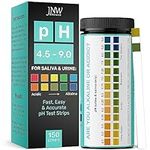 pH Test Strips for Urine and Saliva - 150 Strips with Ebook, Quick & Easy pH Level Testing from 4.5-9.0, Ultimate Acidity Test Kit from JNW Direct