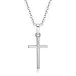 Mens Womens Stainless Steel Gold Silver Plated Cross Pendant Necklace Pendant Useful and Practical