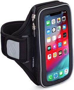 Sporteer Velocity V8 Running Armband - Compatible with iPhone 15 Pro Max, 15 Plus, 14/13 Pro Max, 15/14/13 Pro, iPhone 15/14/13, Galaxy S23 Plus, S22 Plus, Pixel, & Many More Cell Phones - FITS Cases