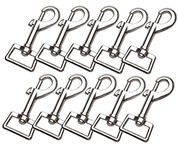 ABOSS 10 Pieces 3 x 1 inch Heavy Duty Nickel Plated Swivel Snap Hooks Pet Buckle