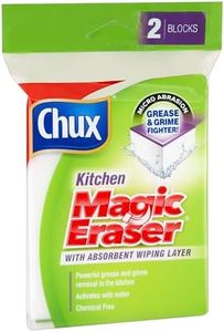 Chux Magic Eraser Kitchen Cleaning Pad with Absorbent Wiping Layer, Cleans with Water Alone, 2 Count