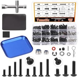 Tanstic 502Pcs Universal RC Screw Kit, RC Repair Tool Kit with Magnetic Screw Tray Hardware Fasteners Compatible with Traxxas Axial Redcat HPI Arrma Losi 1/8 1/10 1/12 1/16 Scale RC Cars Crawler