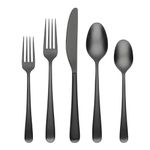 Cambridge 514520CKW12DS Rafael Black Flatware, 20-Piece Set