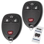 KeylessPros 4-Button Remote Car Key Fob OEM Replacement for Keyless Entry Vehicles, fits 2007-2016 Chevy Silverado Traverse Equinox Avalanche/GMC Sierra 15913421, OUC60270, OUC60221 (2-Pack)