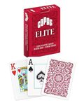 Copag Elite 100% Plastic Playing Cards, Poker Size Jumbo Index Single Deck (Red)